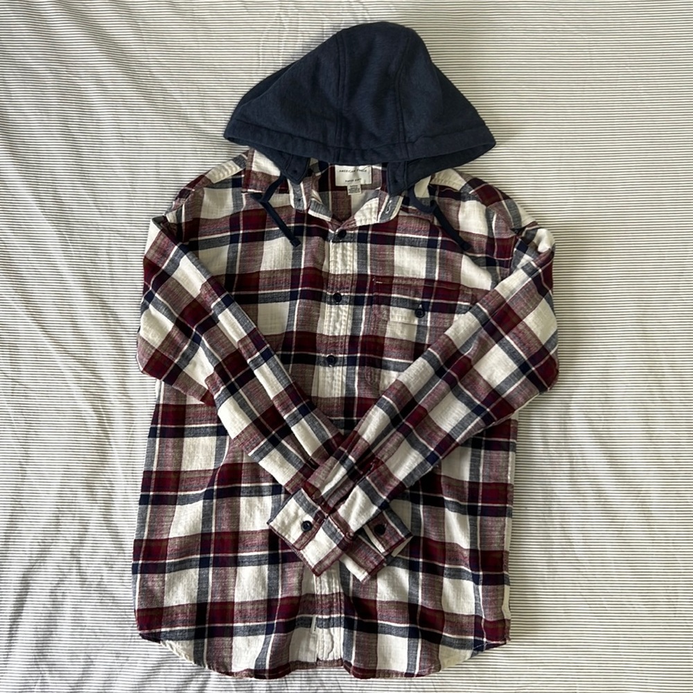 American Eagle Flannel with Removable Hood
